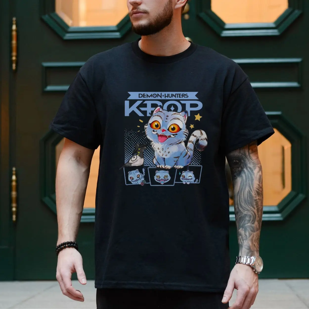 Demon Hunters Kpop Anime Cat T-Shirt 4 Demon Hunters Kpop Anime Cat T Shirt back 4 1.jpg