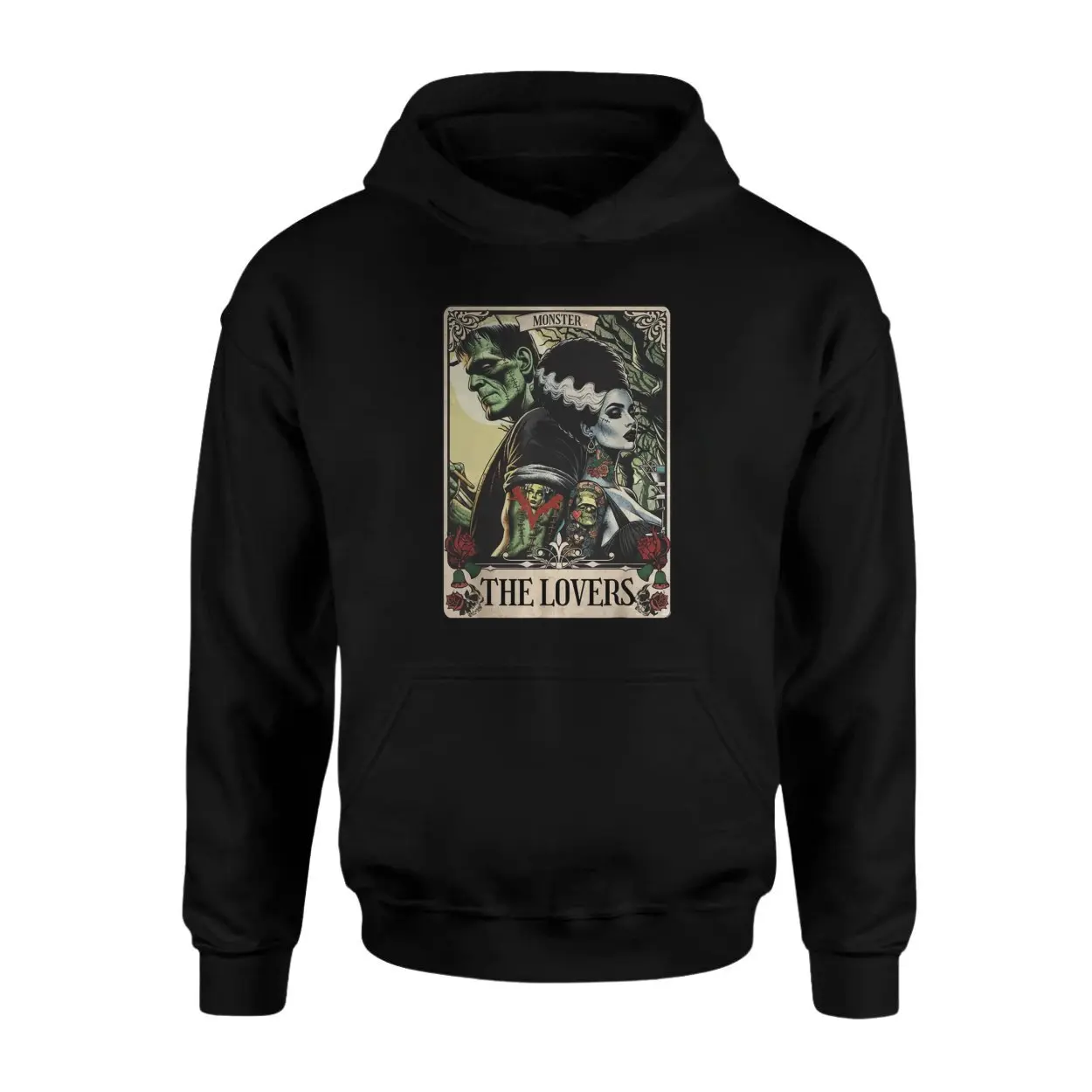 Frankenstein and Bride The Lovers Tarot Card T Shirt 2 1.jpg