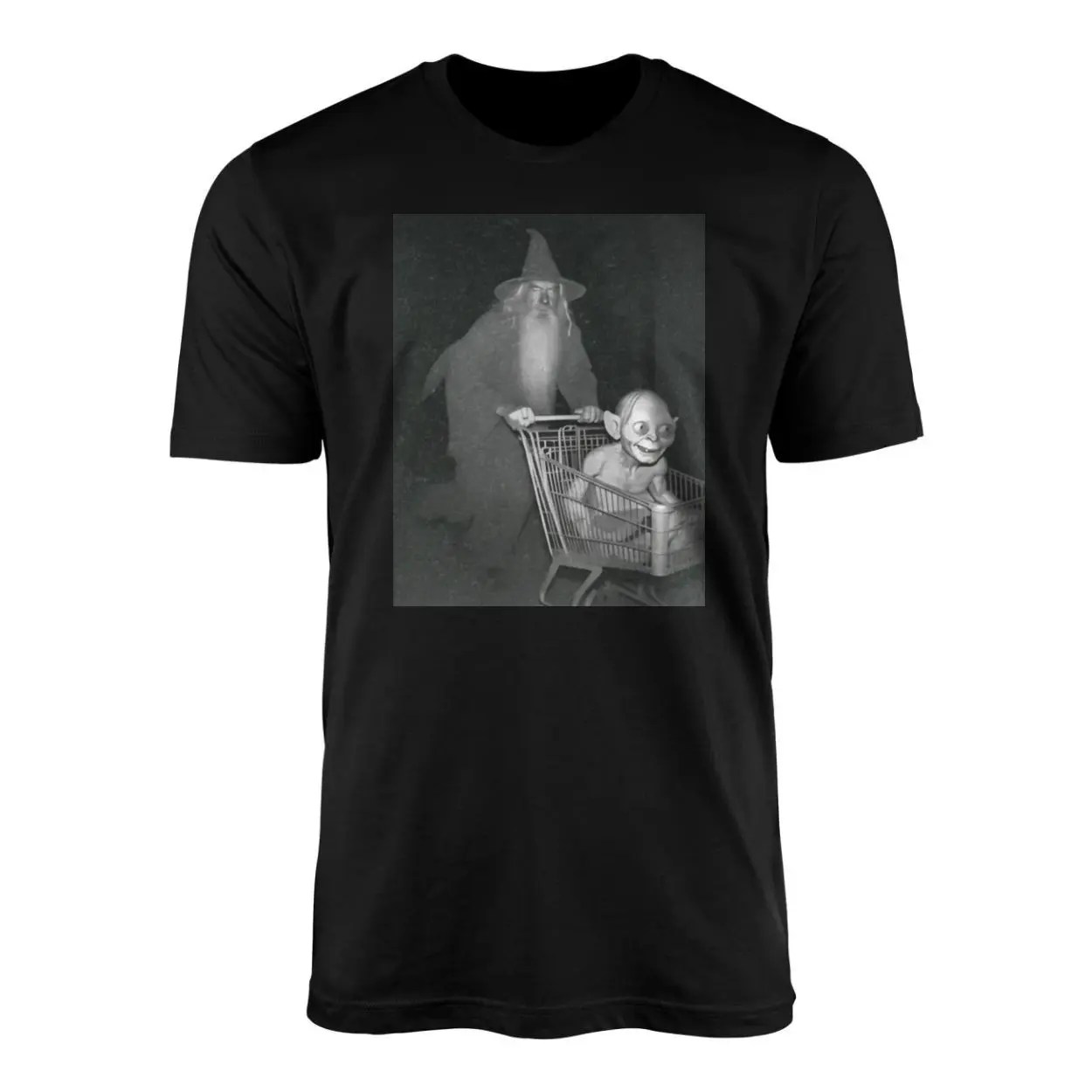 Funny Gandalf Pushing Gollum Shopping Cart Meme T Shirt 1 1.jpg