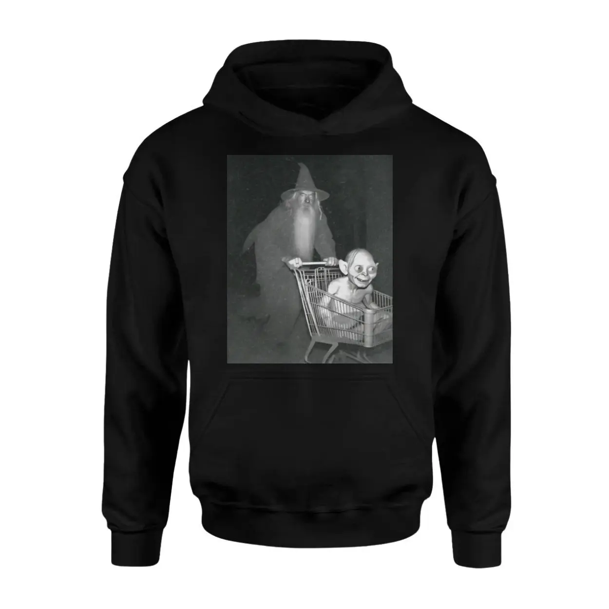 Funny Gandalf Pushing Gollum Shopping Cart Meme T Shirt 2 1.jpg