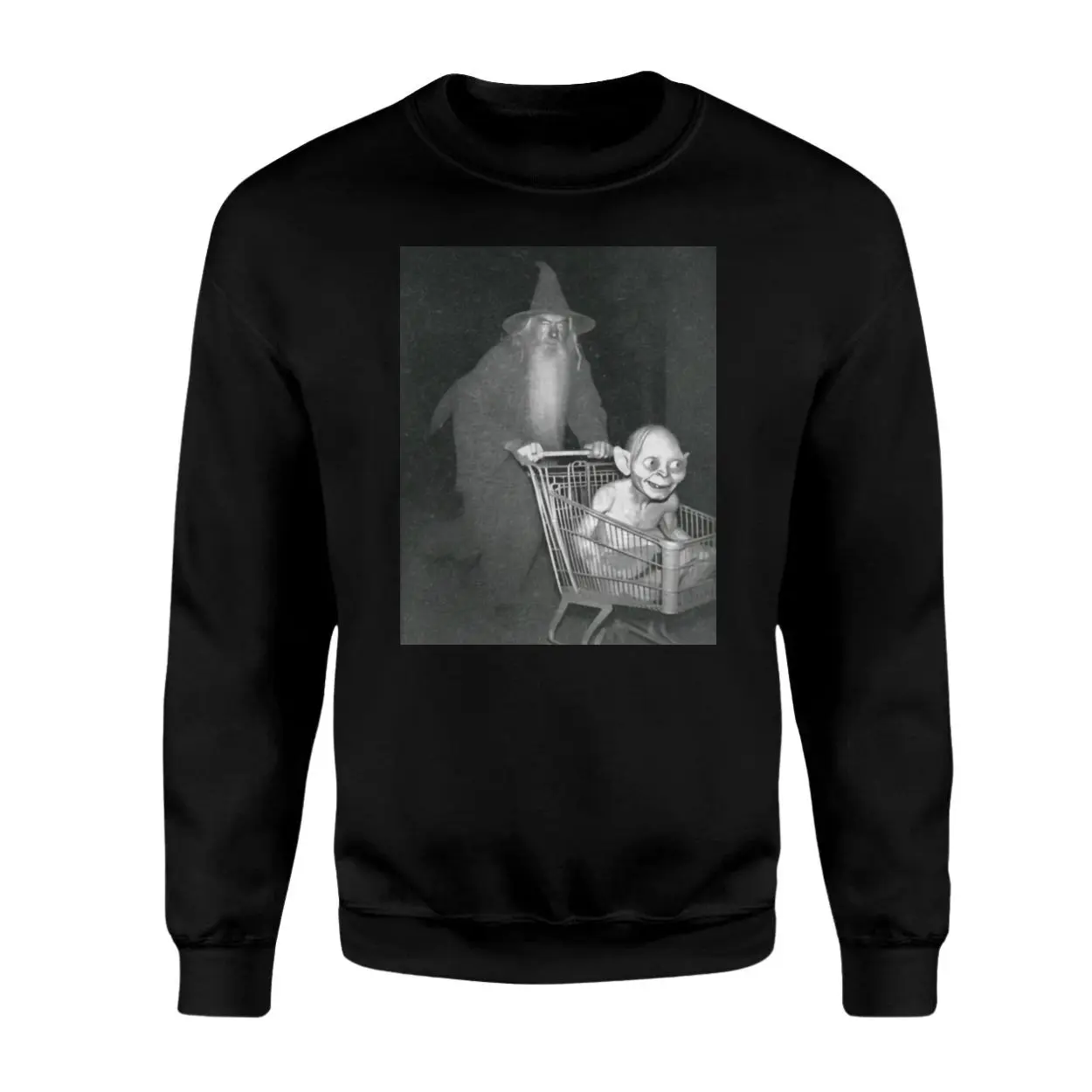 Funny Gandalf Pushing Gollum Shopping Cart Meme T Shirt 3 1.jpg