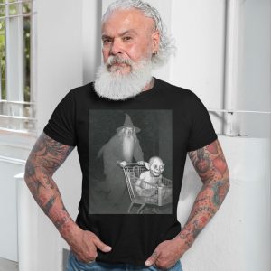 Funny Gandalf Pushing Gollum Shopping Cart Meme T Shirt 7 1.jpg