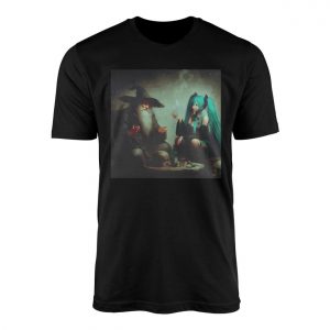 Funny Gandalf and Hatsune Miku Smoking Meme T Shirt 1 1.jpg