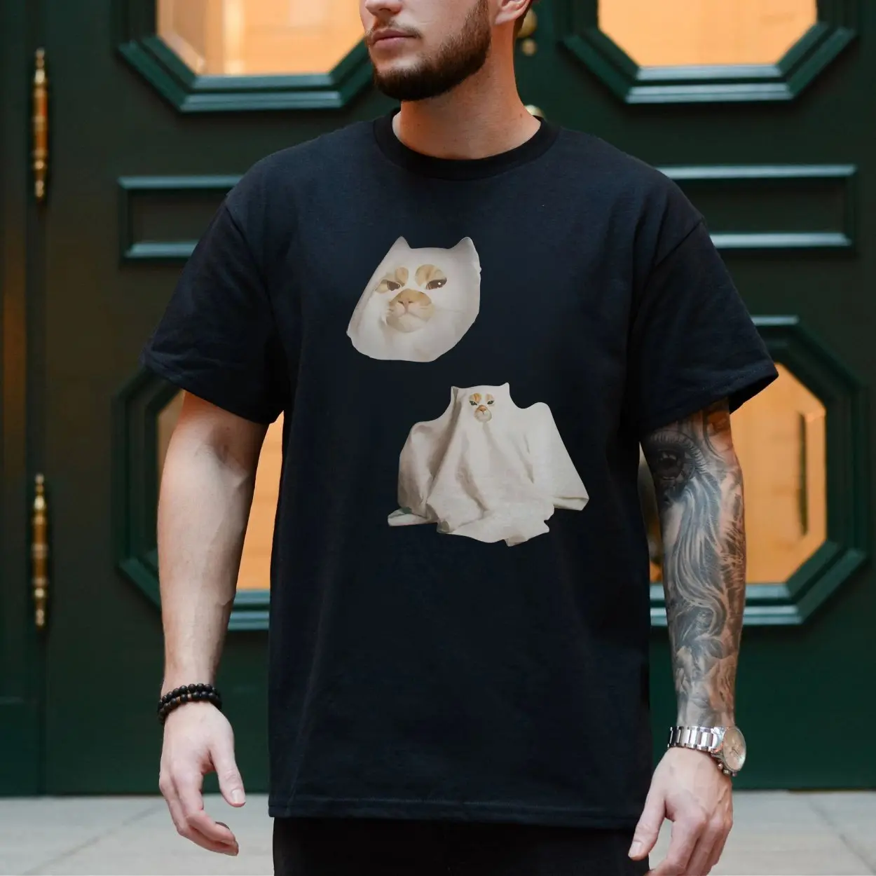 Funny Ghost Cat Halloween Costume T Shirt 4 1.jpg