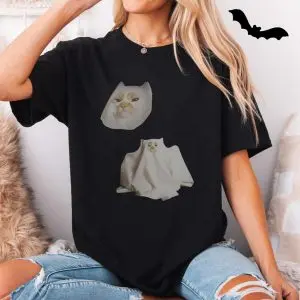 Funny Ghost Cat Halloween Costume T-Shirt 11 Funny Ghost Cat Halloween Costume T Shirt 5 1.jpg