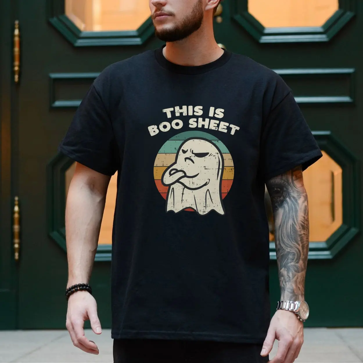 Funny Ghost This Is Boo Sheet Retro Halloween T Shirt 4 1.jpg