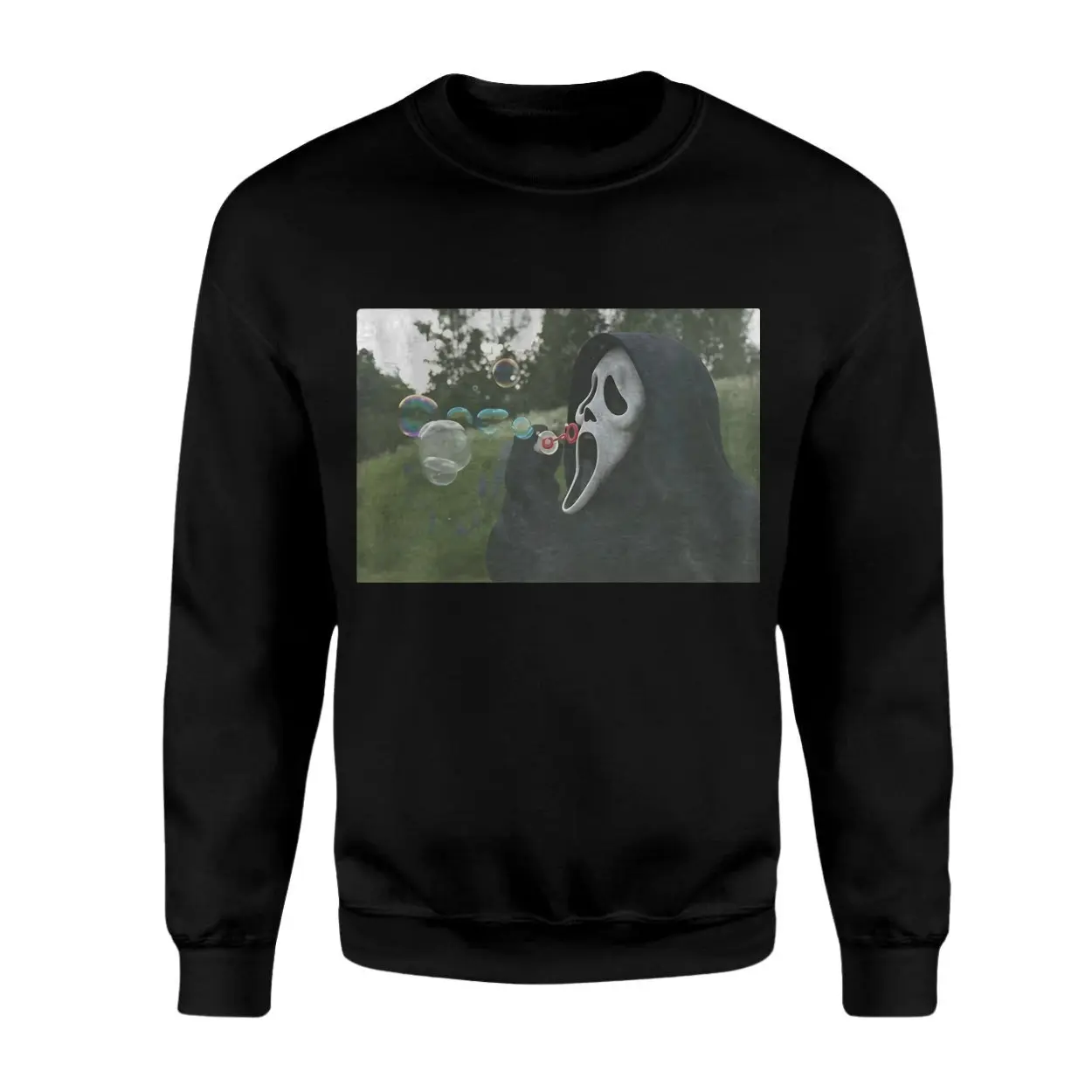 Funny Ghostface Blowing Bubbles Halloween T Shirt 3 1.jpg