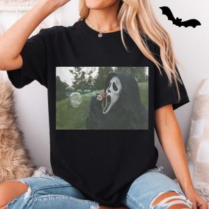 Funny Ghostface Blowing Bubbles Halloween T Shirt 5 1.jpg