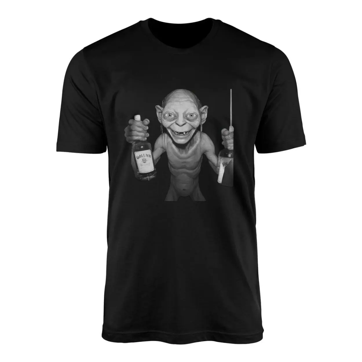 Funny Gollum Holding Liquor Bottles Meme T Shirt 1 1.jpg