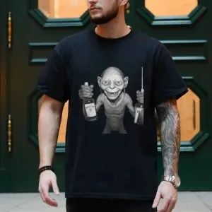 Funny Gollum Holding Liquor Bottles Meme T-Shirt 10 Funny Gollum Holding Liquor Bottles Meme T Shirt 4 1.jpg
