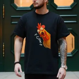 Funny Screaming Chicken FCawF T-Shirt 9 Funny Screaming Chicken FCawF T Shirt 4 1.jpg