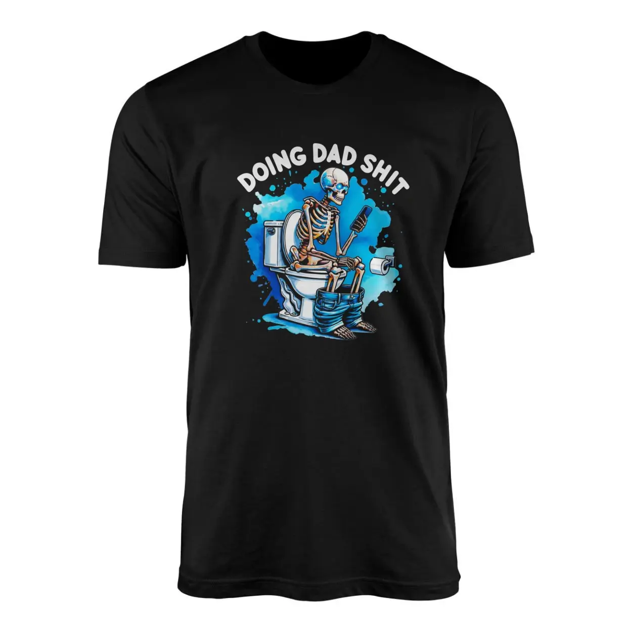 Funny Skeleton Dad Shirt Doing Dad Shit Graphic Tee 1 1.jpg