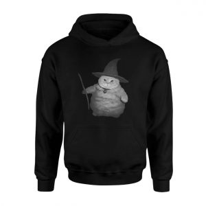 Funny Wizard Cat in Witch Hat Halloween T Shirt 2 1.jpg