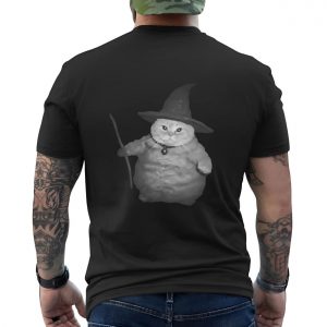 Funny Wizard Cat in Witch Hat Halloween T Shirt 6 1.jpg