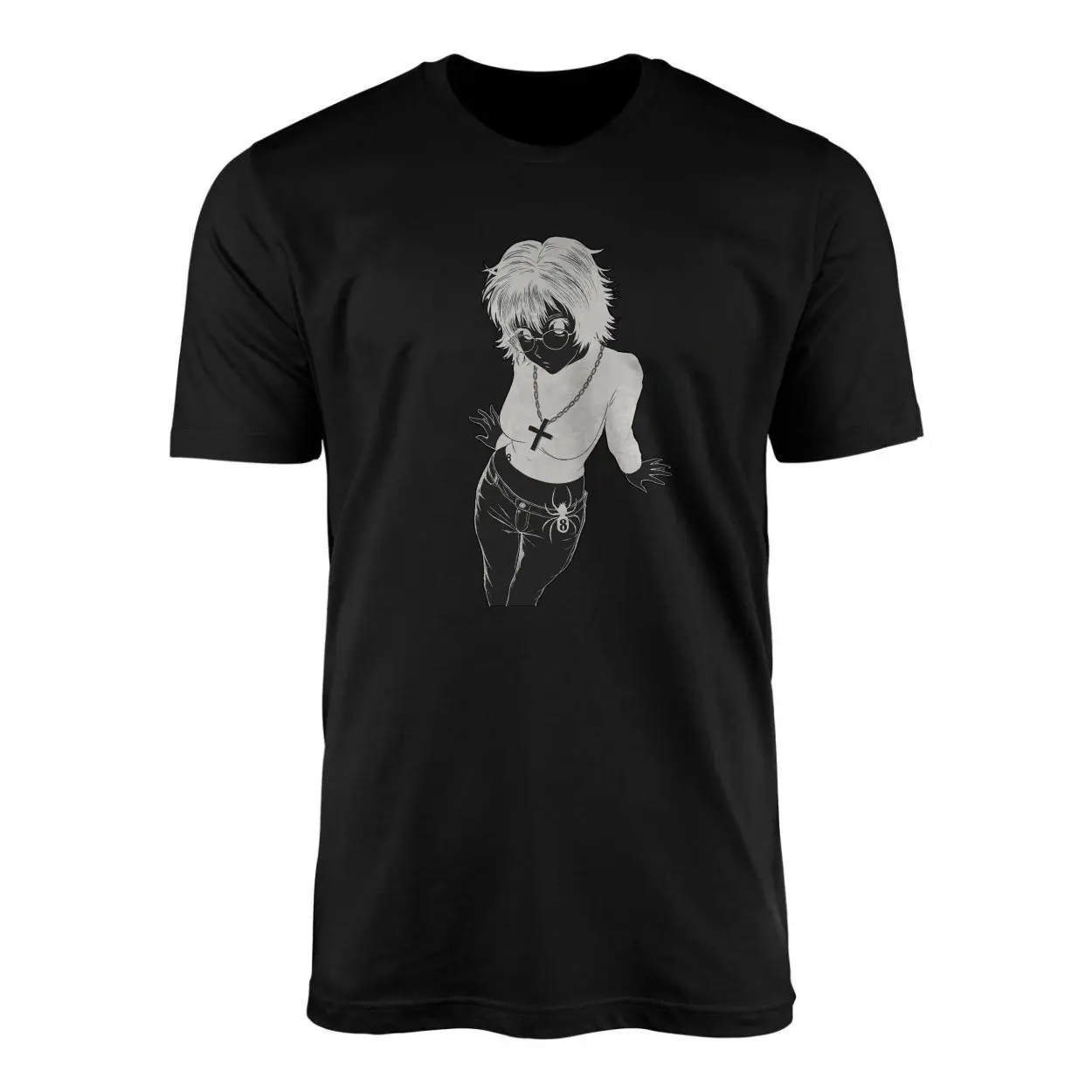 Gothic Spider and Cool Girl Graphic T Shirt back 1 1.jpg