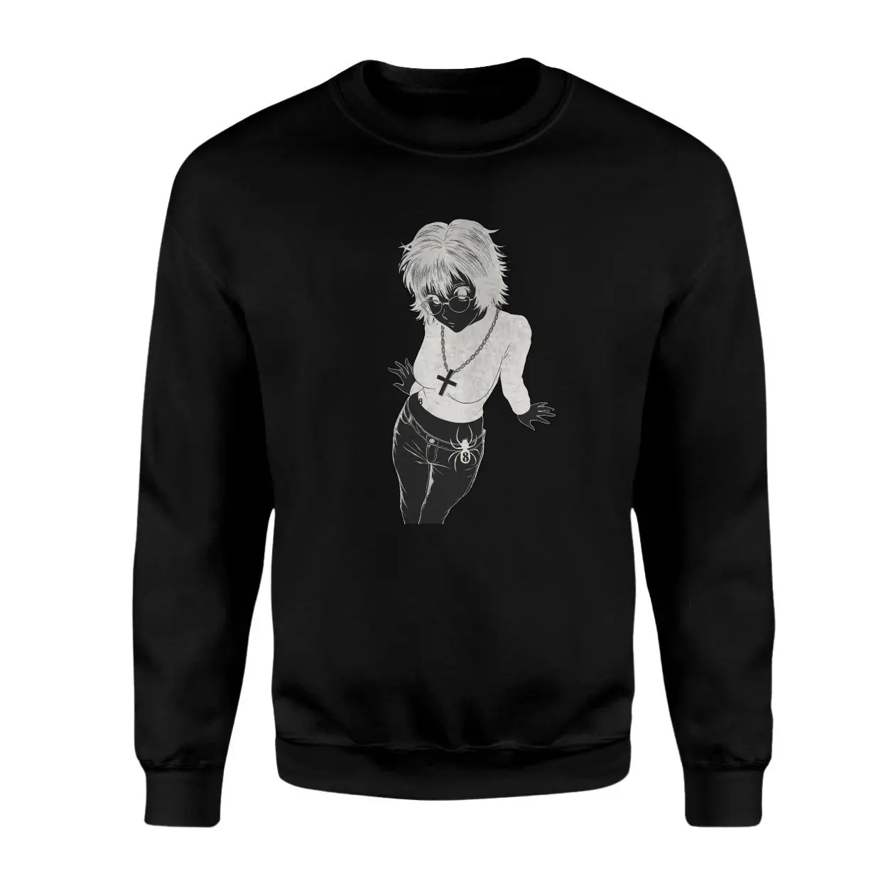 Gothic Spider and Cool Girl Graphic T Shirt back 3 1.jpg