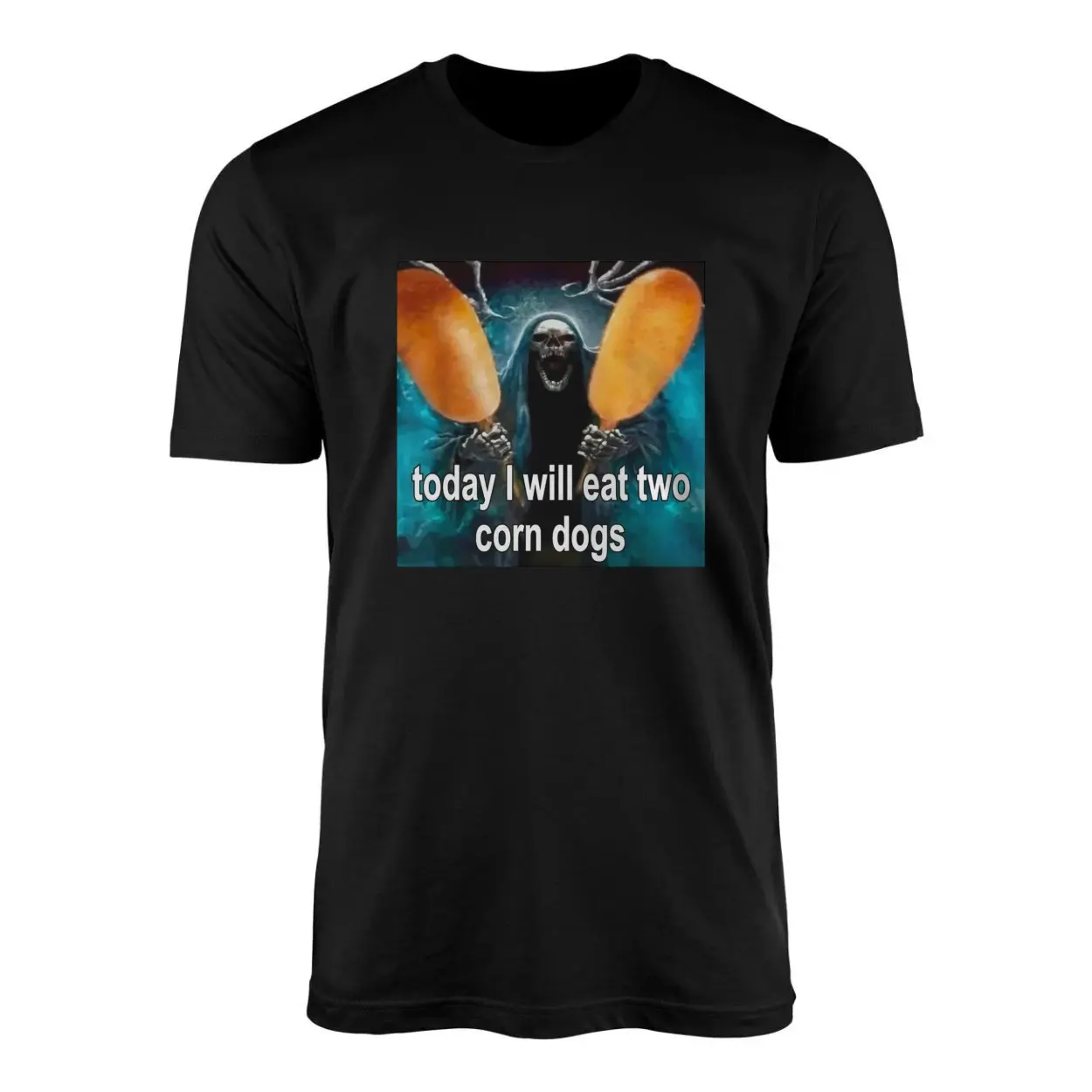 Grim Reaper Eating Corn Dogs Funny Meme T Shirt 1 1.jpg