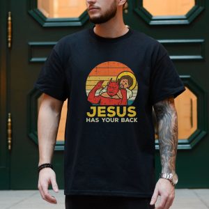 Jesus Has Your Back Vintage Sunset T Shirt 4 1.jpg