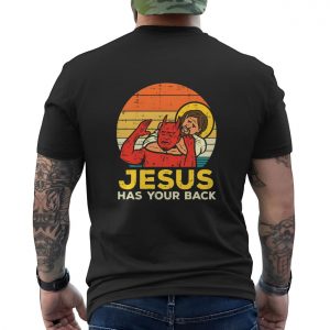 Jesus Has Your Back Vintage Sunset T Shirt 5 1.jpg