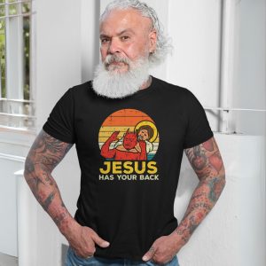 Jesus Has Your Back Vintage Sunset T Shirt 6 1.jpg