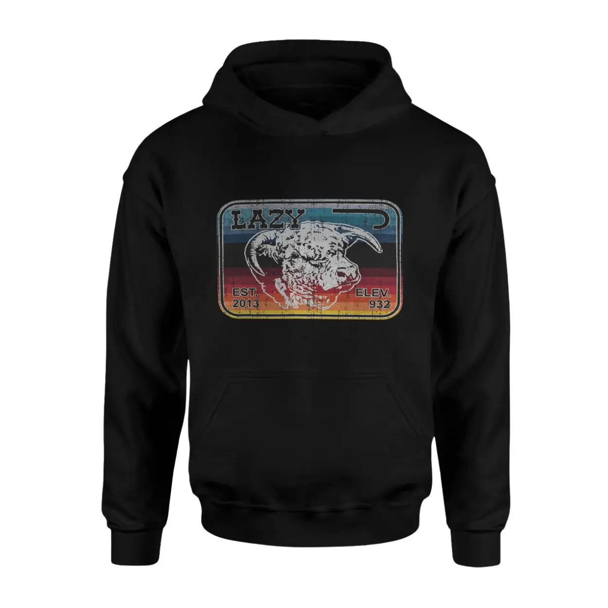 Lazy Bull Skull Retro Western Vintage T Shirt 2 2 1 1.jpg