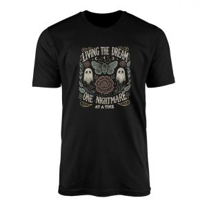 Living The Dream One Nightmare At A Time Halloween T Shirt 1 1.jpg