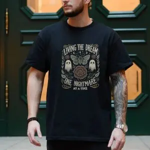 Living The Dream One Nightmare At A Time Halloween T-Shirt 10 Living The Dream One Nightmare At A Time Halloween T Shirt 4 1.jpg