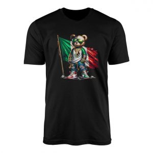 Mexican Flag Bear Streetwear Hip Hop Graphic T Shirt 1 1.jpg