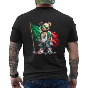 Mexican Flag Bear Streetwear Hip Hop Graphic T Shirt 6 1.jpg