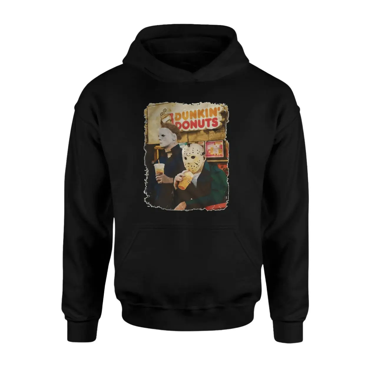 Michael Myers Jason Dunkin Donuts Halloween T Shirt 2 1.jpg