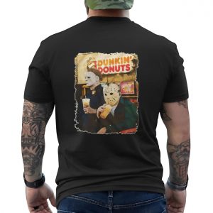 Michael Myers Jason Dunkin Donuts Halloween T Shirt 5 1.jpg