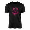 Neon Pink Smiley Face Distressed Halloween T Shirt 1 1 1.jpg