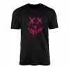 Neon Pink Smiley Face Distressed Halloween T-Shirt 14 Neon Pink Smiley Face Distressed Halloween T Shirt 1 1 1.jpg