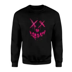 Neon Pink Smiley Face Distressed Halloween T-Shirt 9 Neon Pink Smiley Face Distressed Halloween T Shirt 3 1 1.jpg