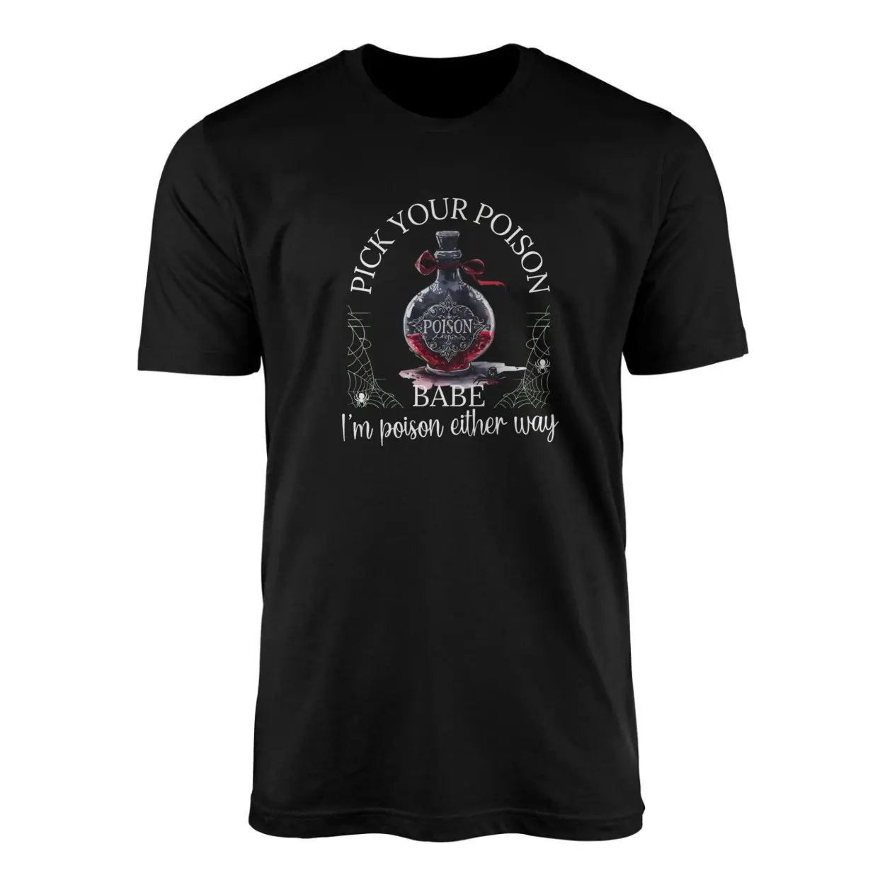 Pick Your Poison Babe Funny Halloween T Shirt 1 1.jpg