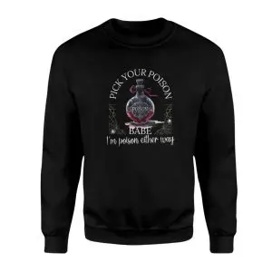 Pick Your Poison Babe Funny Halloween T-Shirt 9 Pick Your Poison Babe Funny Halloween T Shirt 3 1.jpg