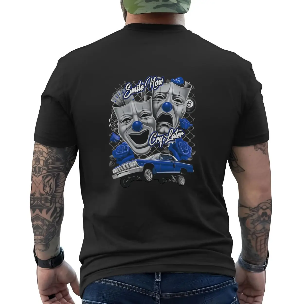Smile Now Cry Later Lowrider Clown T Shirt 6 1.jpg