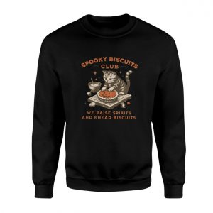 Spooky Biscuits Club Halloween Cat Lover T Shirt 3 1.jpg