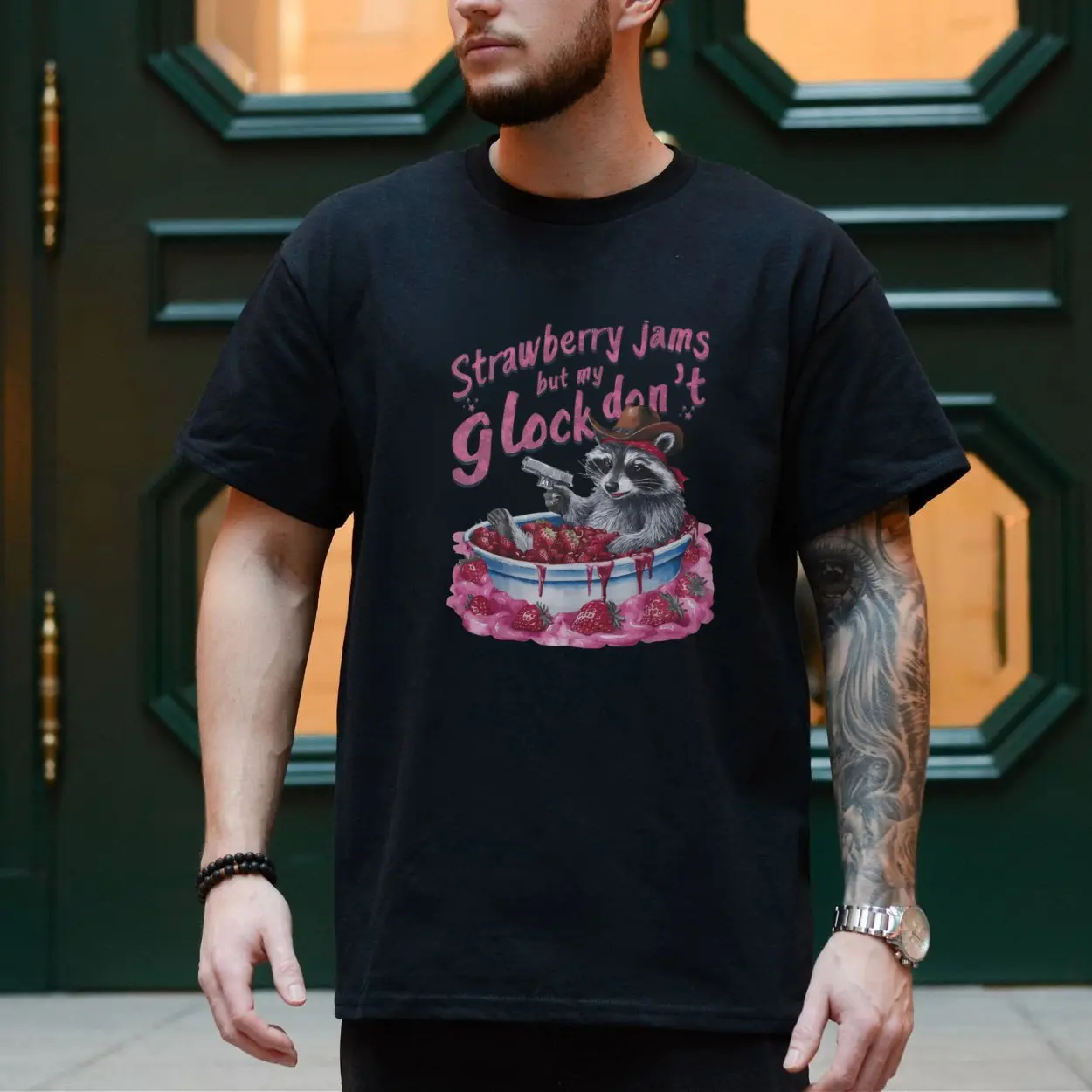 Strawberry Jams Raccoon Funny Meme T-Shirt 4 Strawberry Jams Raccoon Funny Meme T Shirt 4 1.jpg