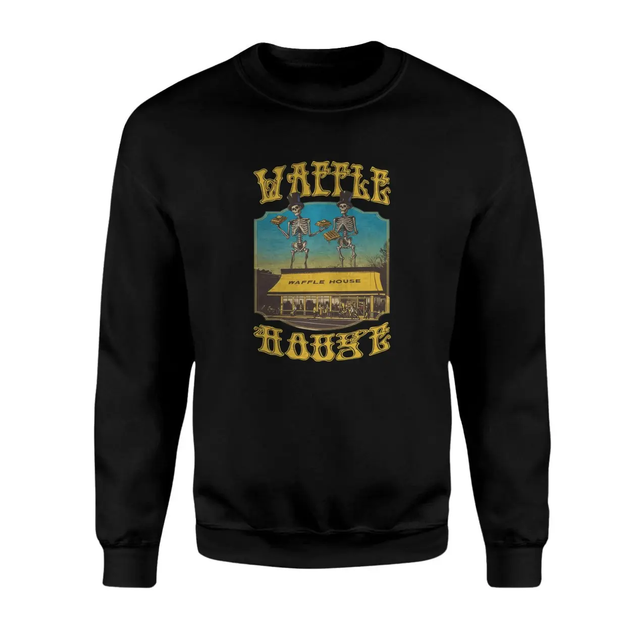 Vintage Waffle House Skeleton Retro T Shirt 3 1.jpg