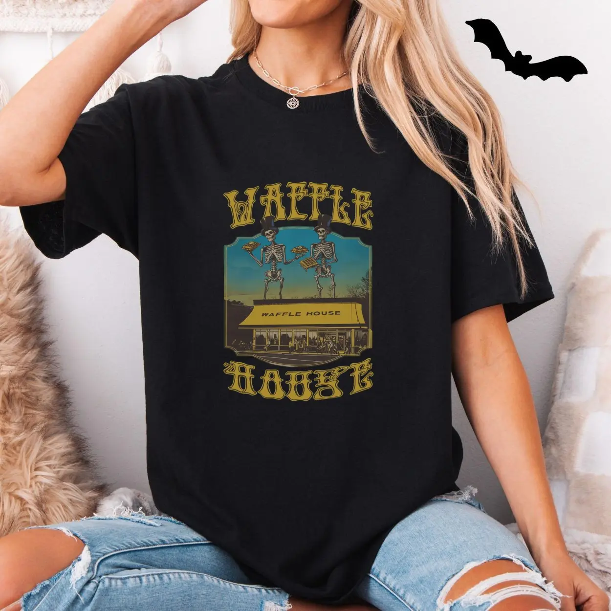 Vintage Waffle House Skeleton Retro T Shirt 5 1.jpg