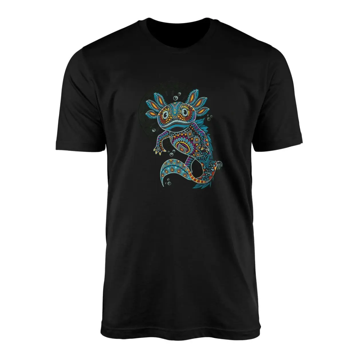 Boho Colorful Axolotl Mandala Art T Shirt 1 1.jpg