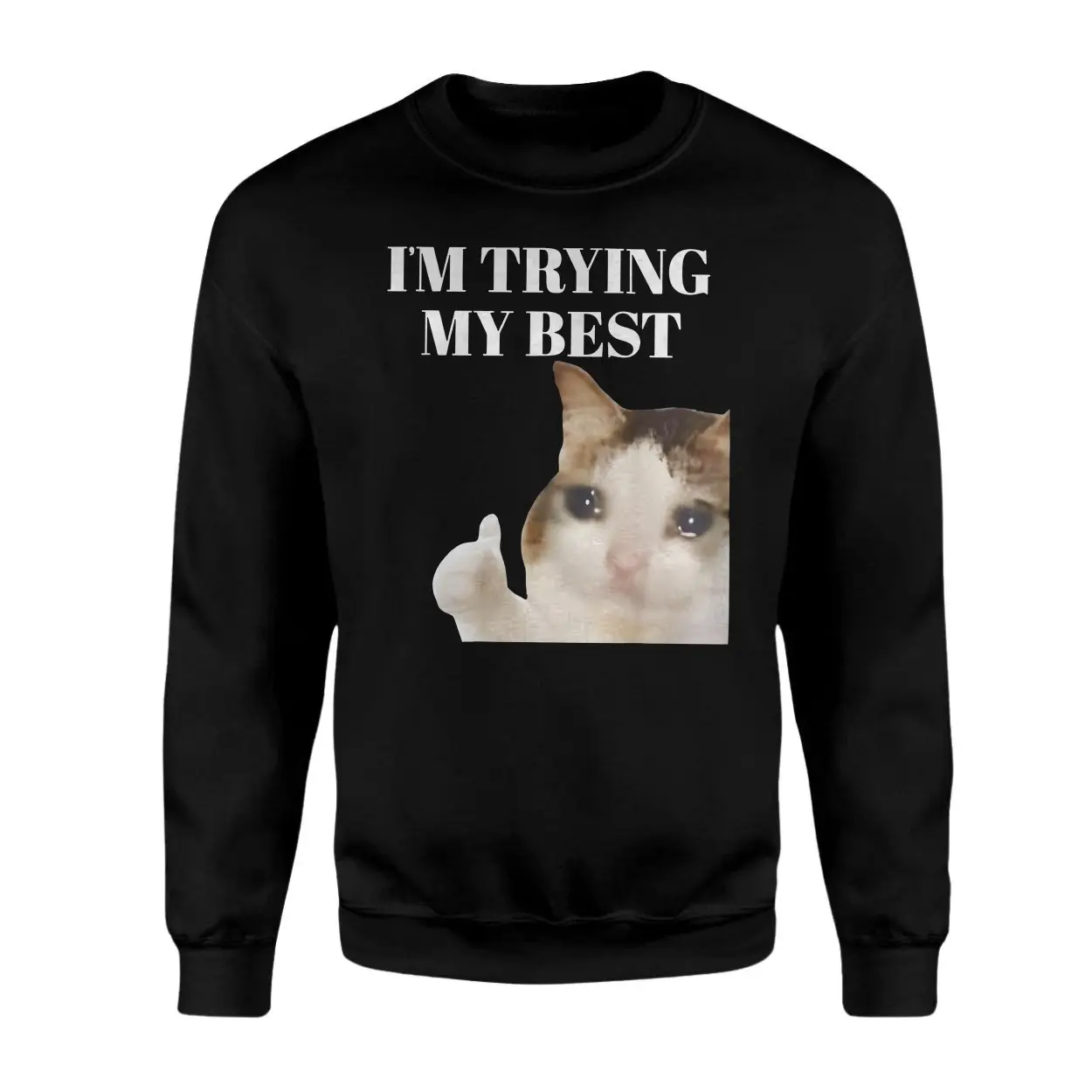 Crying Cat Meme I'm Trying My Best Funny T-shirt 3 Crying Cat Meme Im Trying My Best Funny T shirt 3 1.jpg