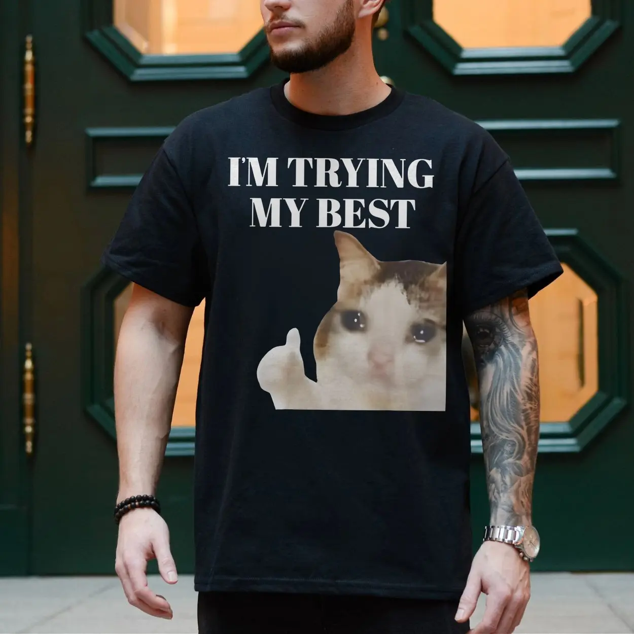 Crying Cat Meme I'm Trying My Best Funny T-shirt 4 Crying Cat Meme Im Trying My Best Funny T shirt 4 1.jpg