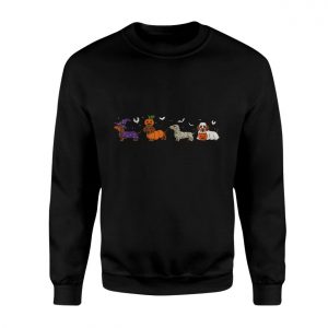 Dachshund Dogs in Halloween Costumes T Shirt 3 1.jpg