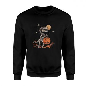 Dinosaur Skeleton Pumpkin Moon Halloween T Shirt 3 1.jpg