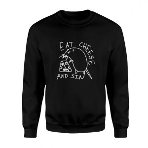 Eat Cheese And Sin Funny Rat Sketch T shirt 3 1.jpg