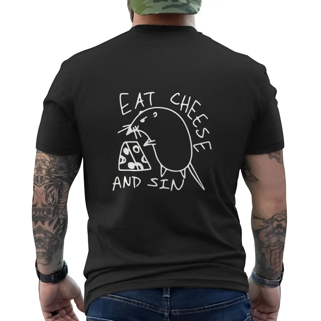 Eat Cheese And Sin Funny Rat Sketch T-shirt 6 Eat Cheese And Sin Funny Rat Sketch T shirt 6 1.jpg