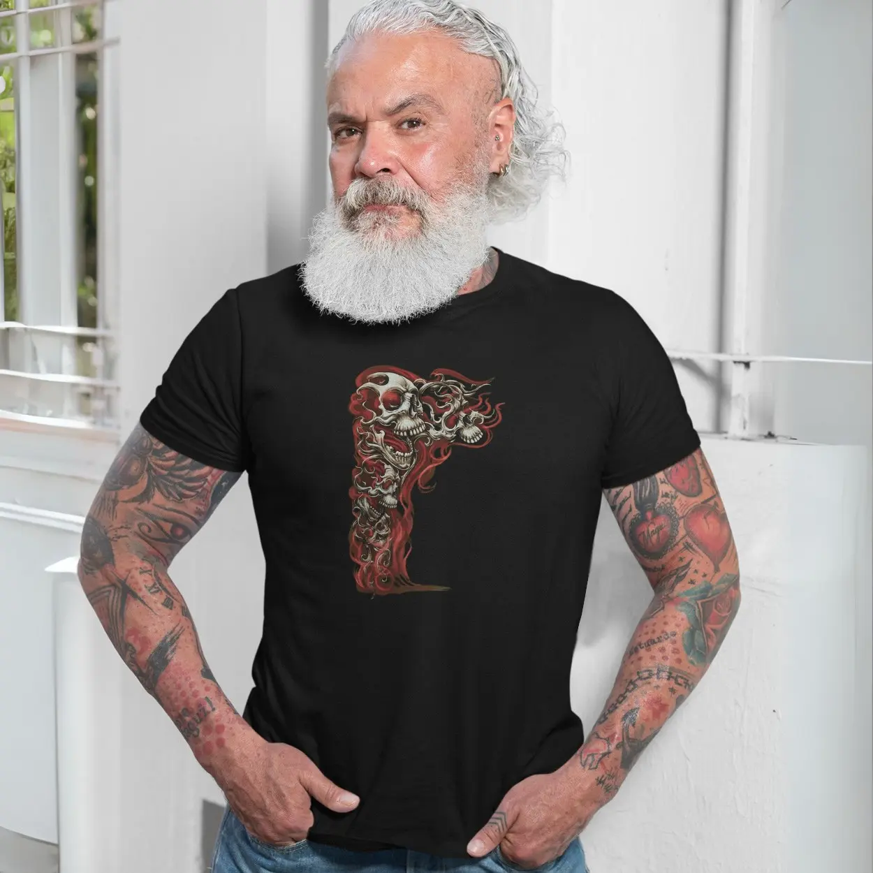 Flaming Skulls Gothic Smoke Art T Shirt 7 1.jpg