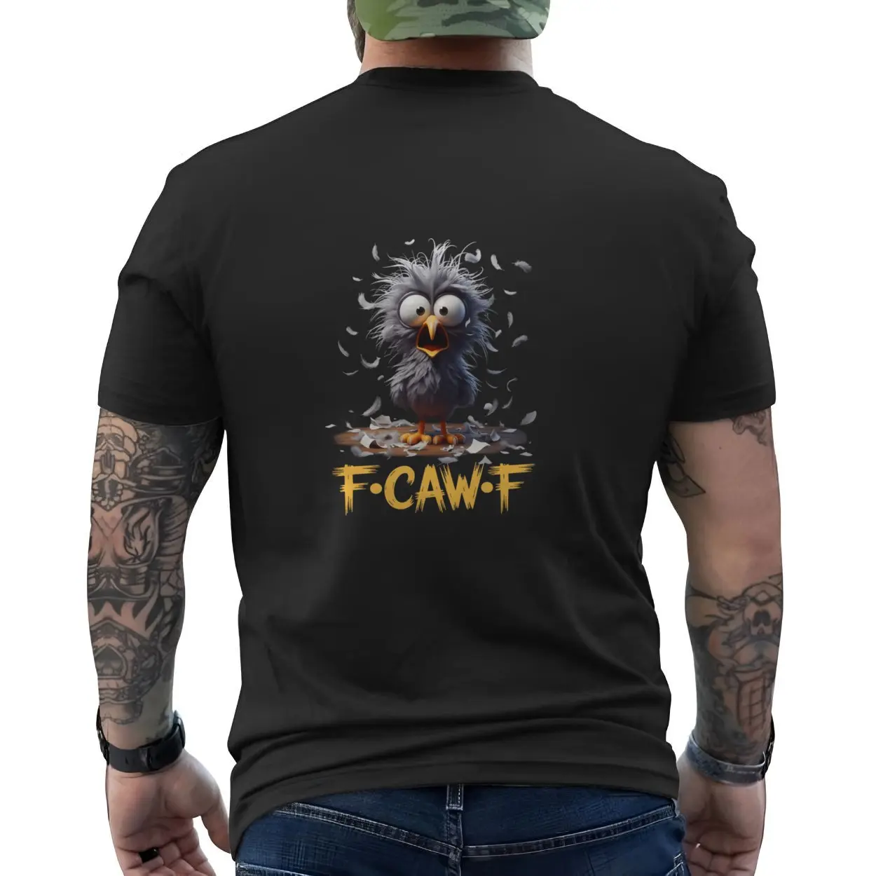 Funny F Caw F Shocked Bird Feather Explosion T Shirt 6 1.jpg